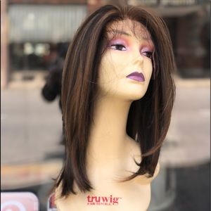 Fulllace long layers brown highlights wig 2020 Wig